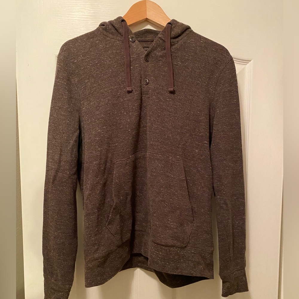 Banana Republic brown Eco Hoodie, waffle knit, very comfy!
